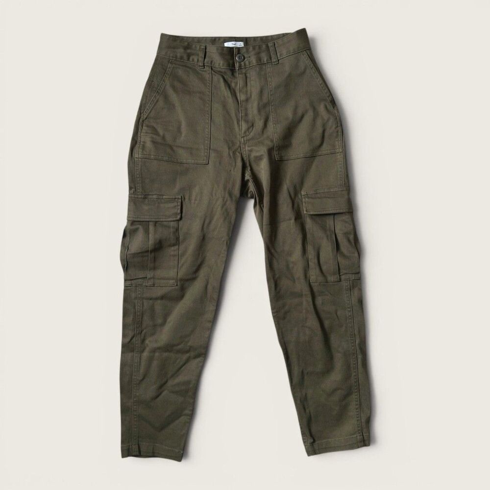 Tna Aritzia Women's Olive Green Cargo Pants Utility Military Size 27